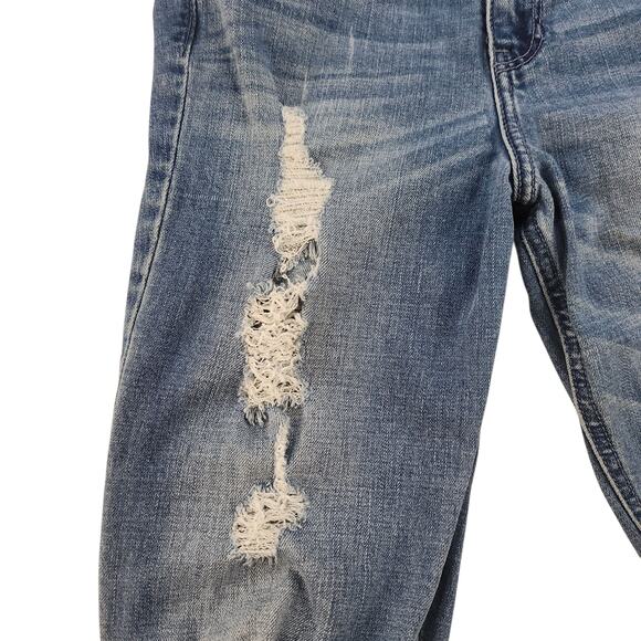 Vintage Y2k Hollister Jeans Womens 7R 28x31 Ripped Destroyed Straight Boot 2000s - Picture 5 of 16